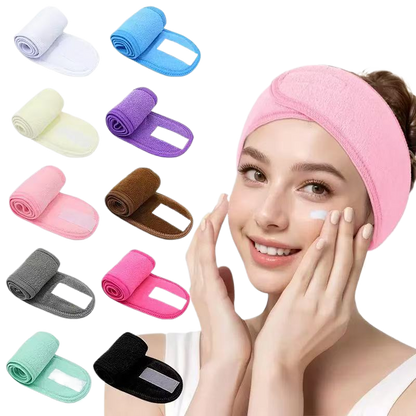 Adjustable Velcro Headband for Sports and Skincare