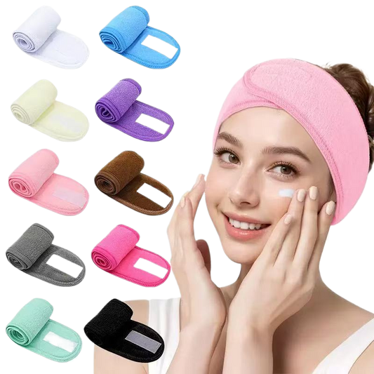 Adjustable Velcro Headband for Sports and Skincare