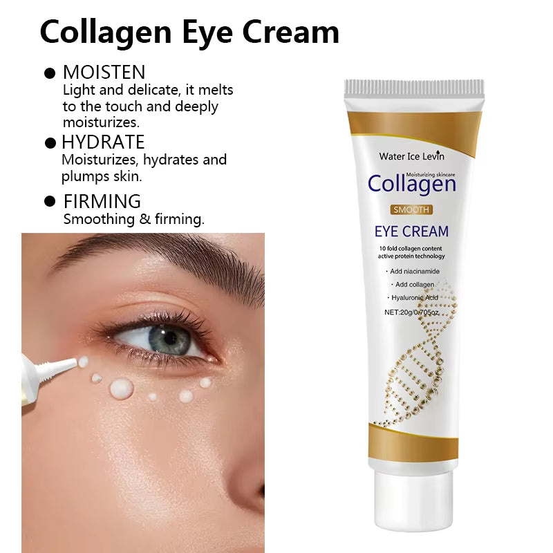 Collagen Eye Cream for Dark Circles and Puffiness - Firming and Moisturizing Eye Care Solution